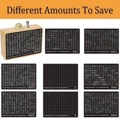 Zayeemi money-saving-box wooden top view highlights open access to savings area.