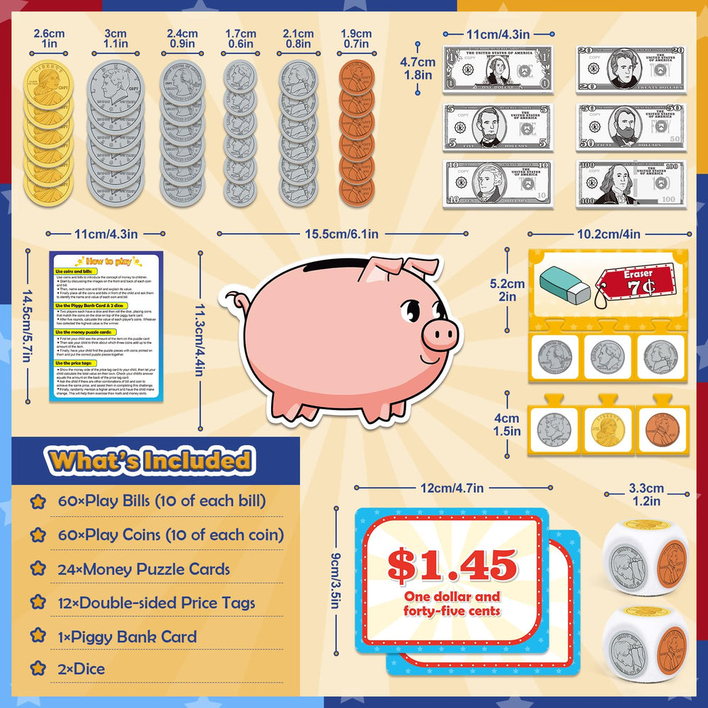 Zazopup kids counting with play money enhances fine motor skills