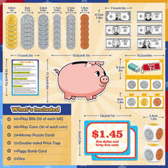 Zazopup kids counting with play money enhances fine motor skills
