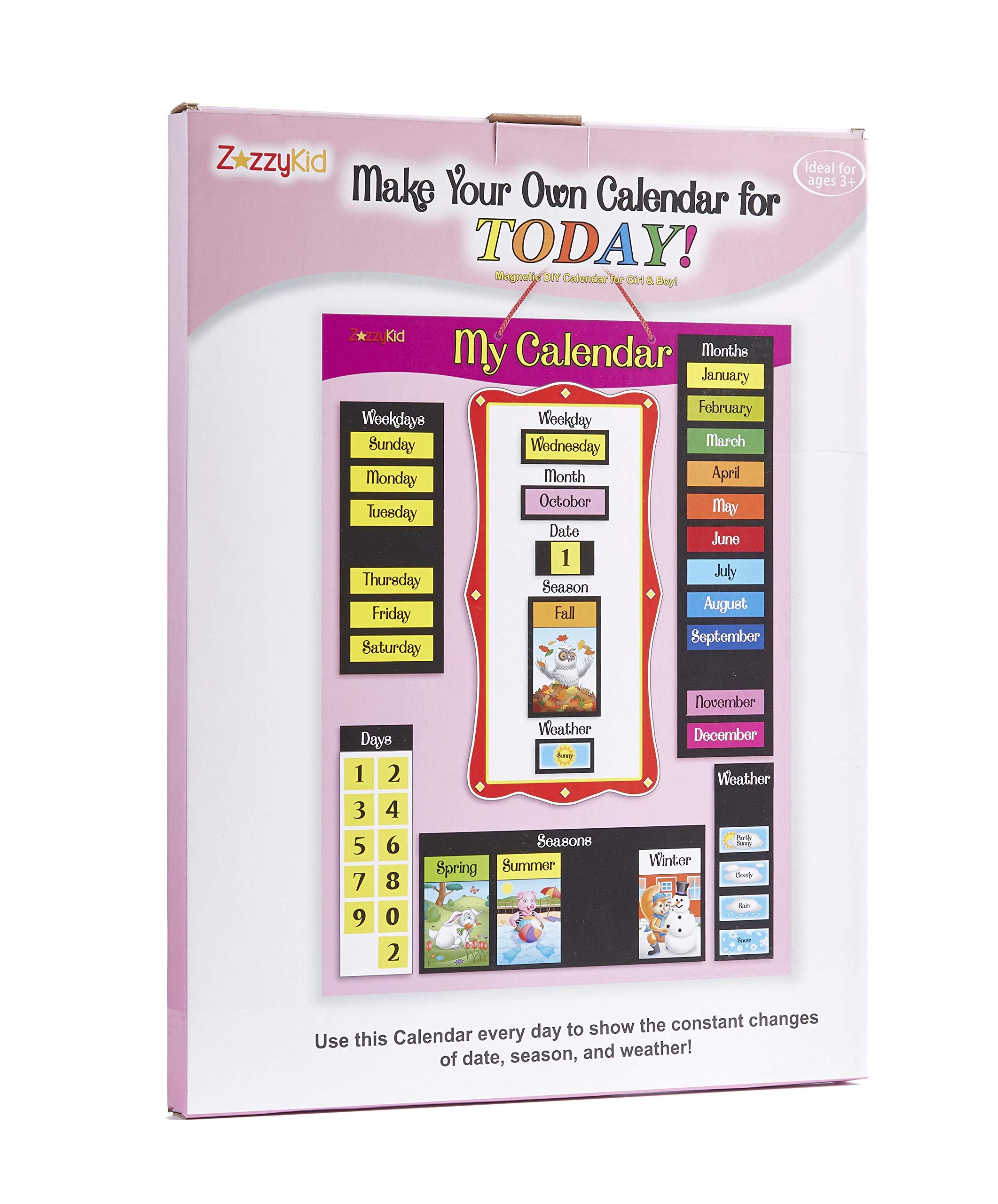 ZazzyKid gift box pink packaging ready for classroom prep.