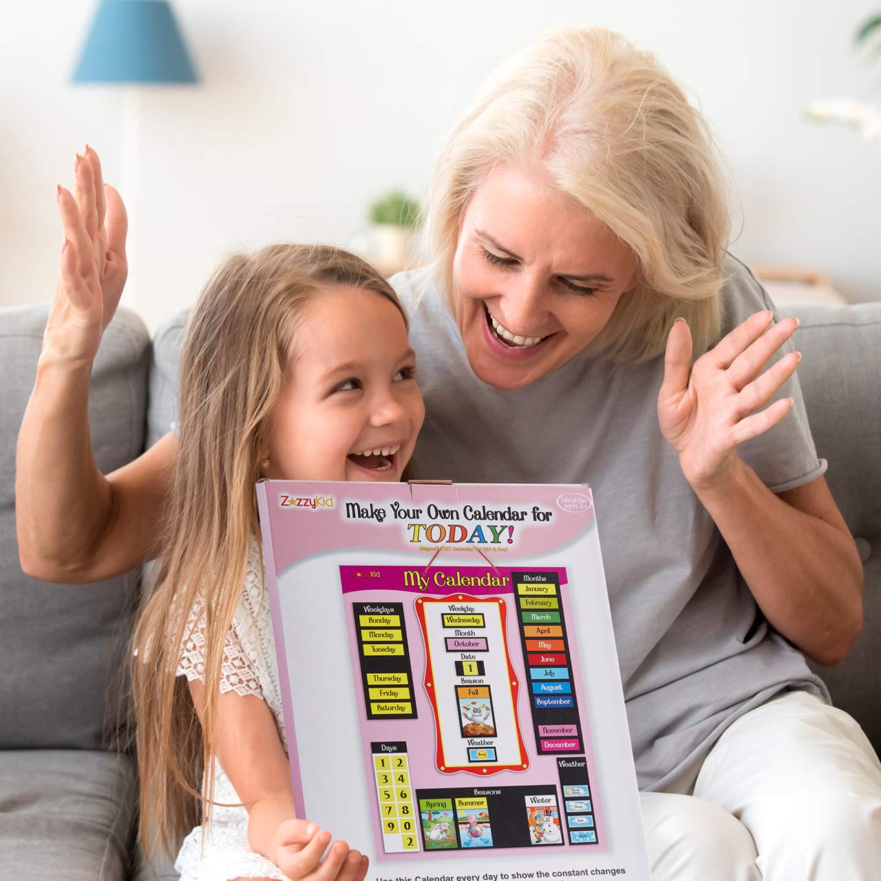 ZazzyKid months pink supports month recognition through hands-on play.