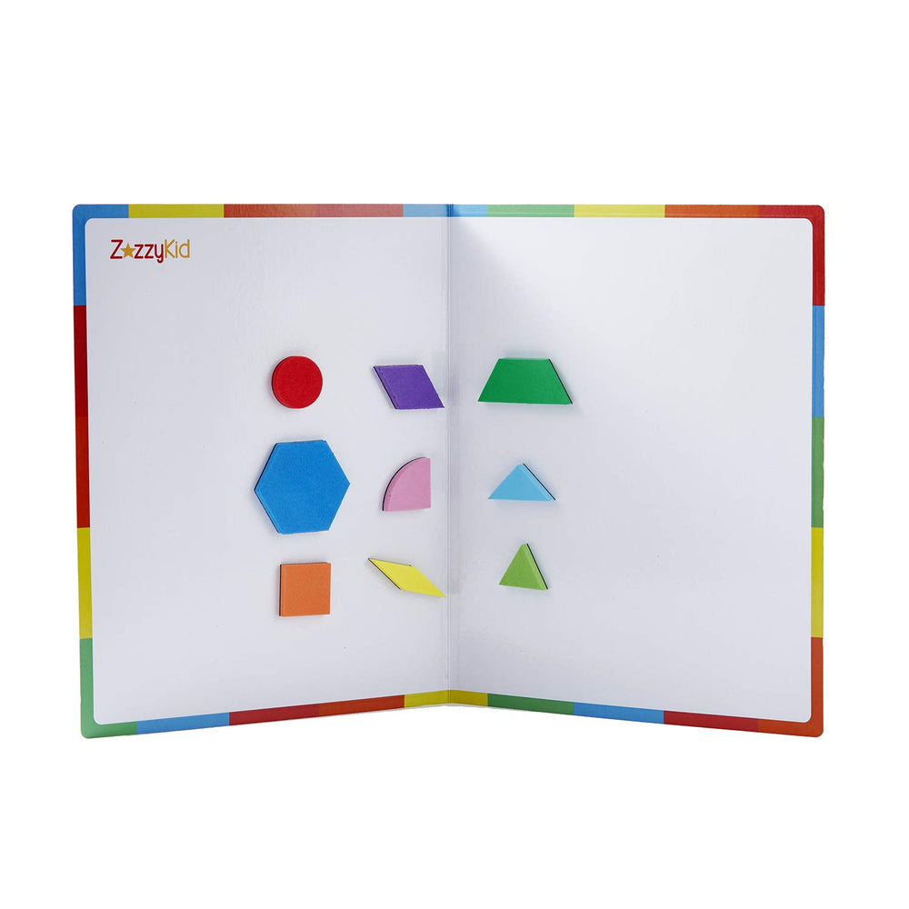 ZazzyKid travel-friendly pattern blocks entertain kids on the go.