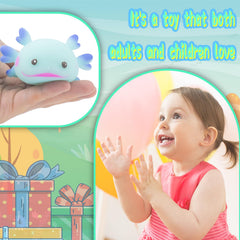 Zcahoo Axolotl Toy colorful set offers varied textures for sensory play.