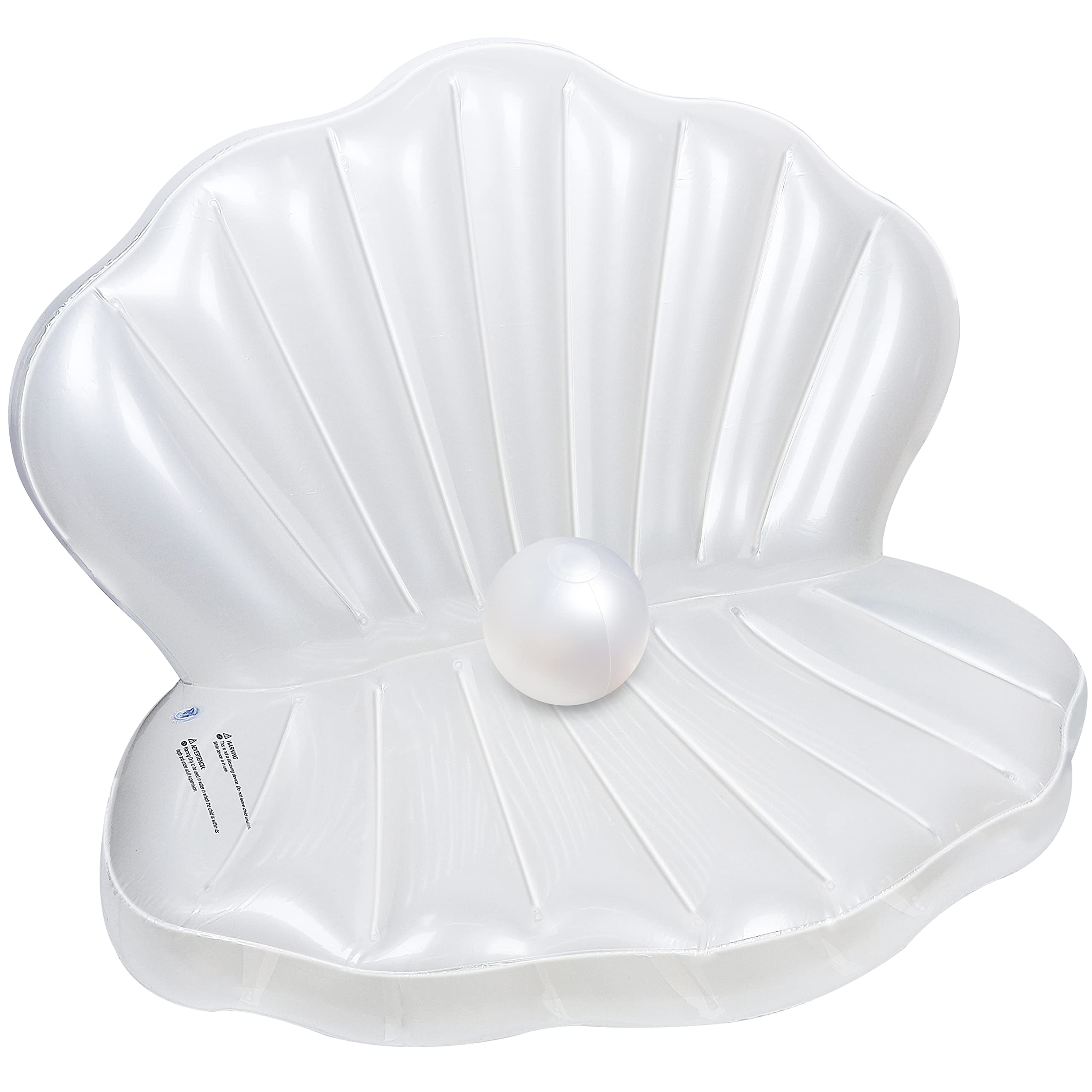 Zcaukya inflatable seashell giant clam float for sunlit pool lounging