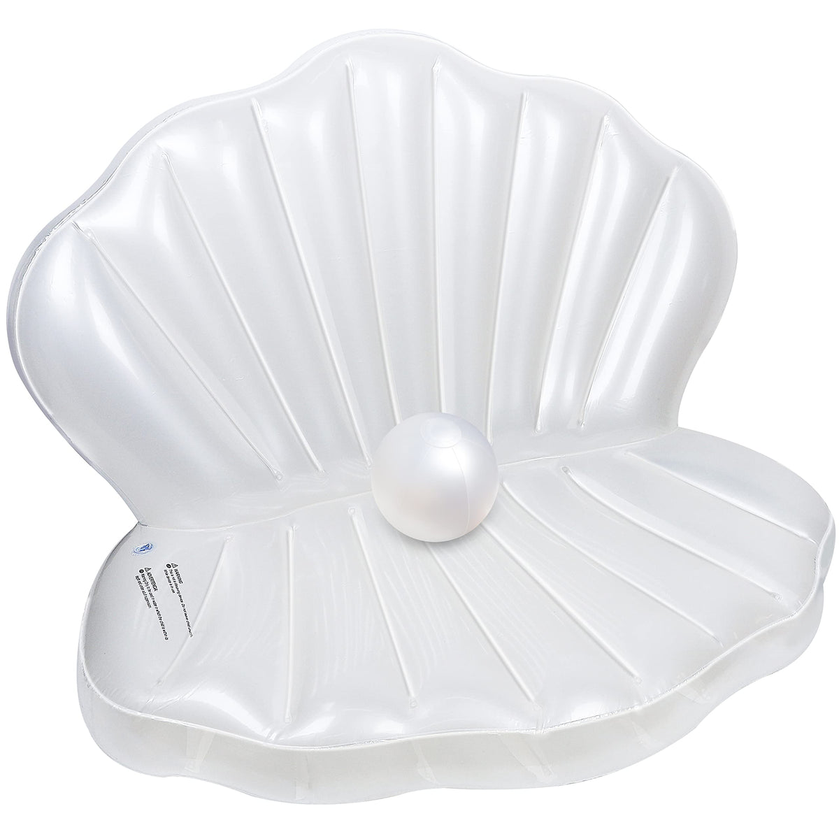 Zcaukya inflatable seashell giant clam float for sunlit pool lounging