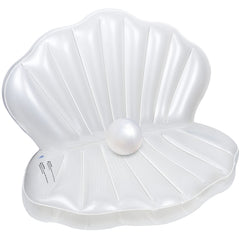 Zcaukya inflatable seashell giant clam float for sunlit pool lounging