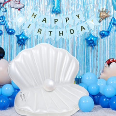 Zcaukya mermaid party decor adds eye-catching beach scene