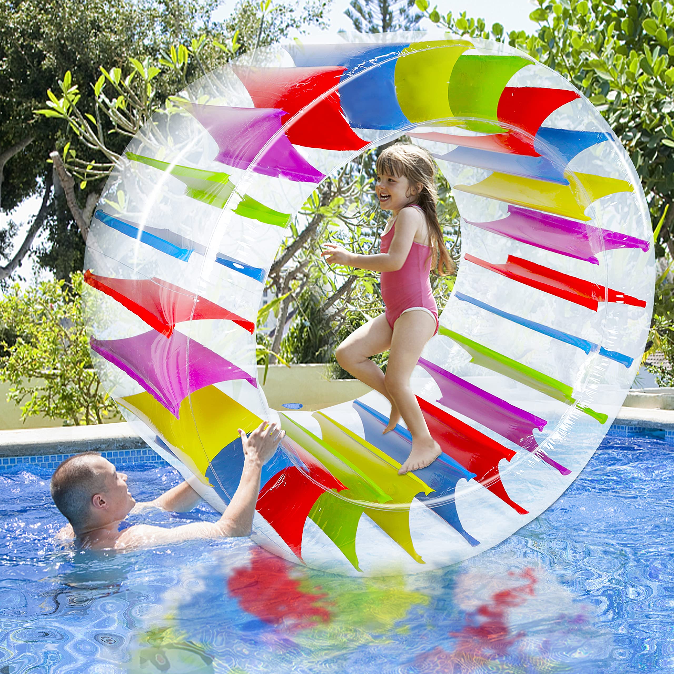 Durable premium PVC with buoyant 10-inch inflated thickness.