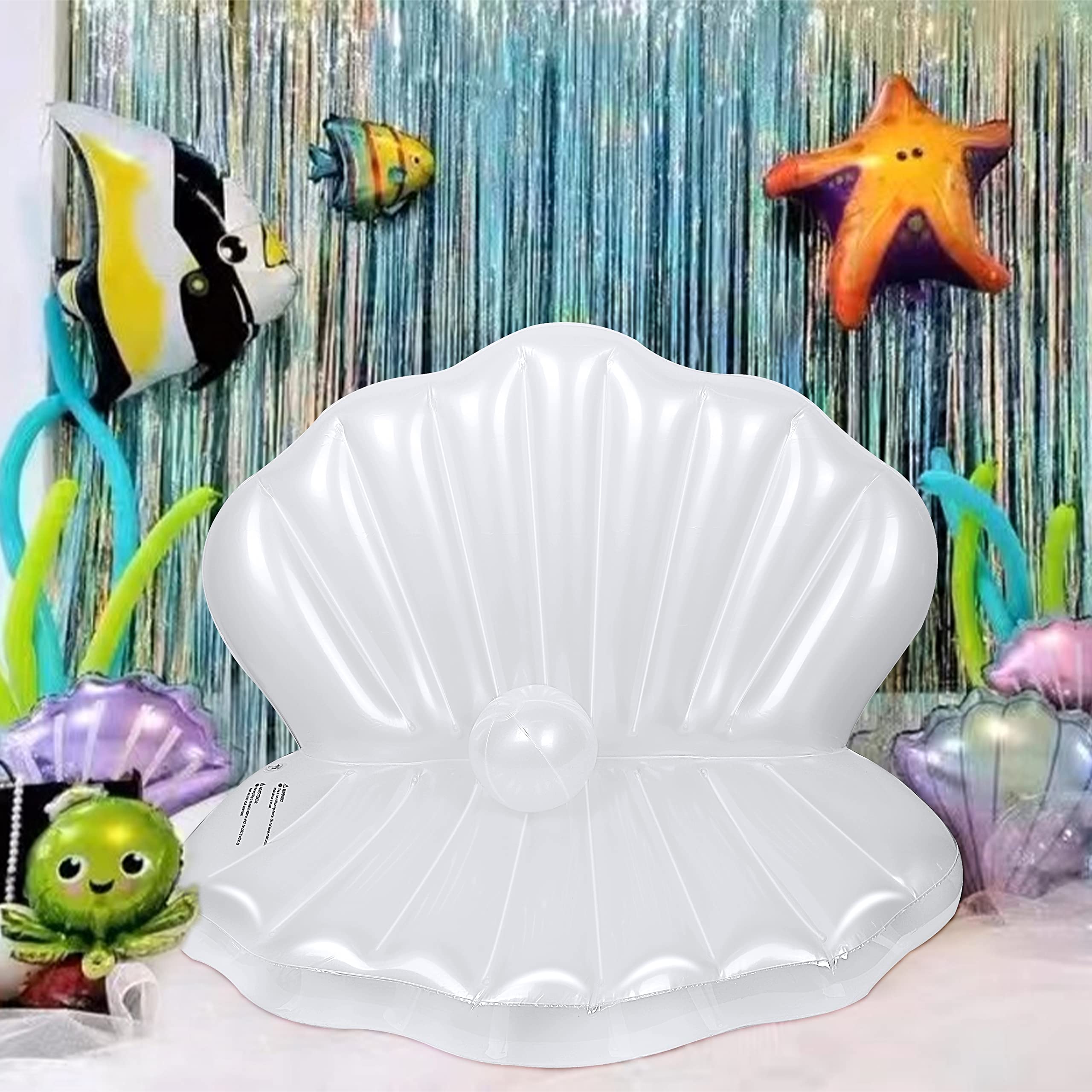 Zcaukya premium PVC giant shell offers durable poolside fun