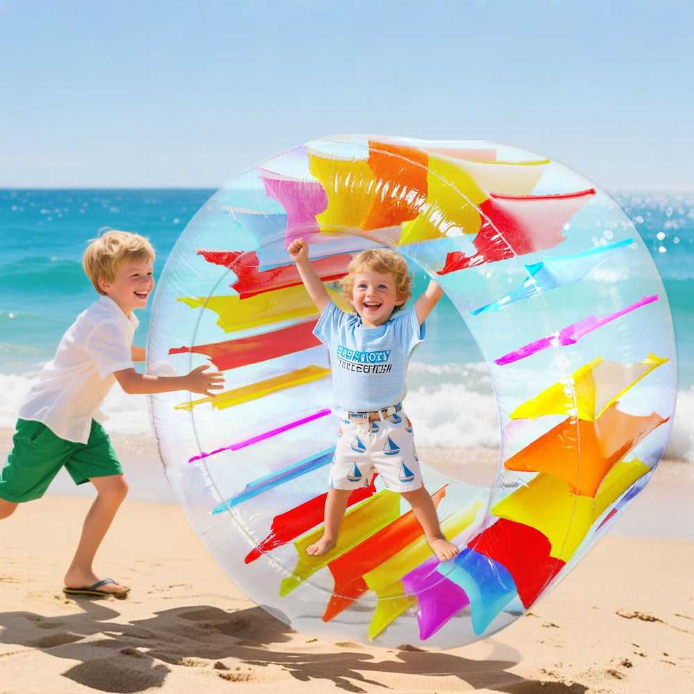 Zcaukya water wheel deflates compactly for easy storage and travel.