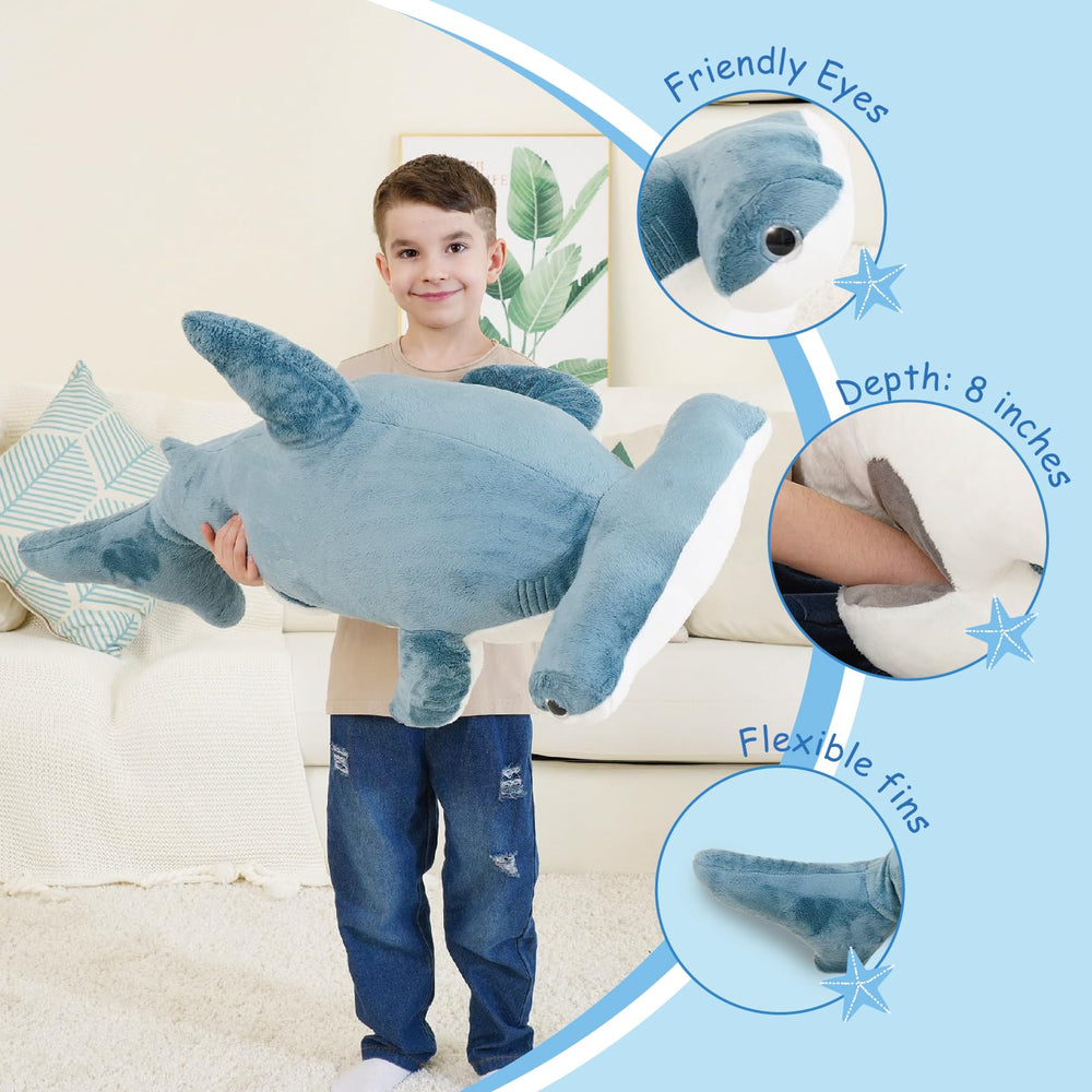 Zctghvy hammerhead shark with zipper design for easy cleaning.