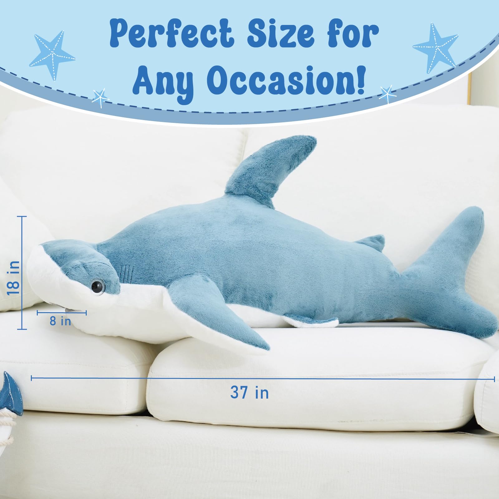 Zctghvy hammerhead shark mouth pocket, playful space for small gifts.