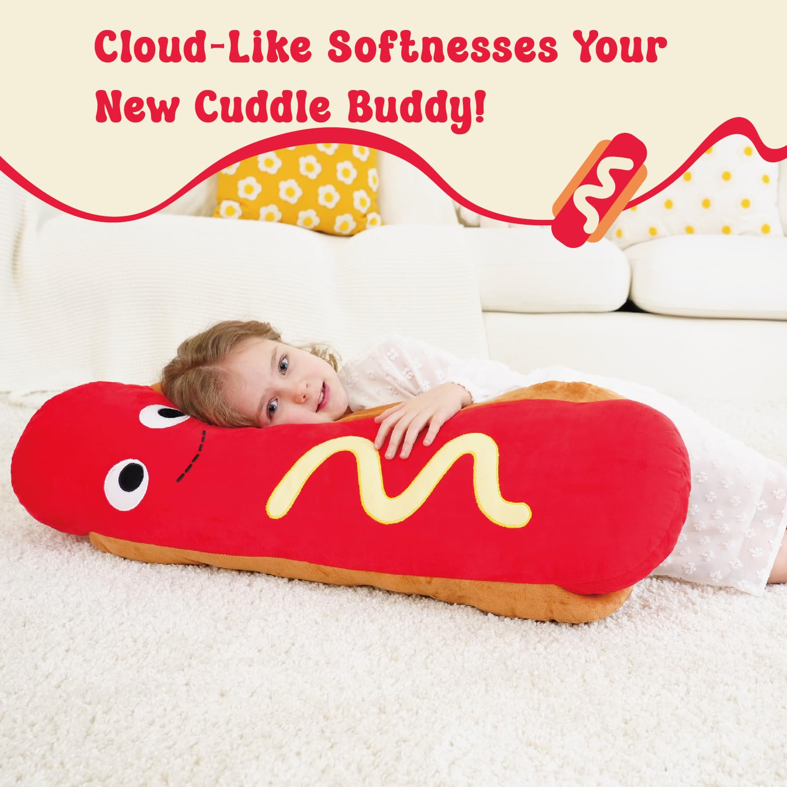 Zctghvy hot dog plush décor enhances any room with whimsy.