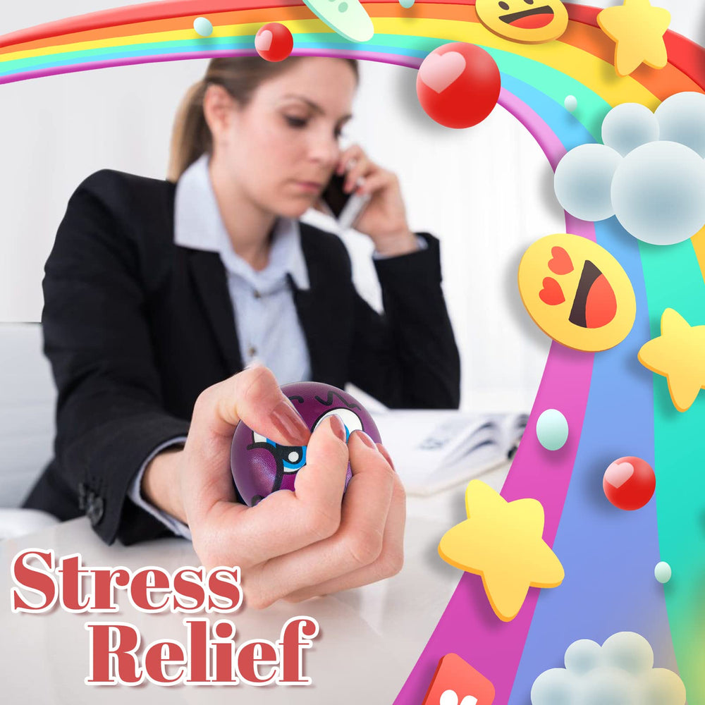 Zddaoole yellow face expression stress ball for playful focus and fun