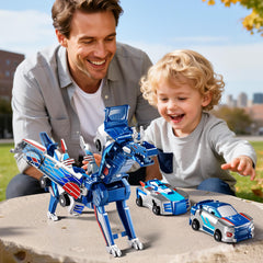 ZDRKWSM collision transforming dinosaur car blue collision action encourages teamwork
