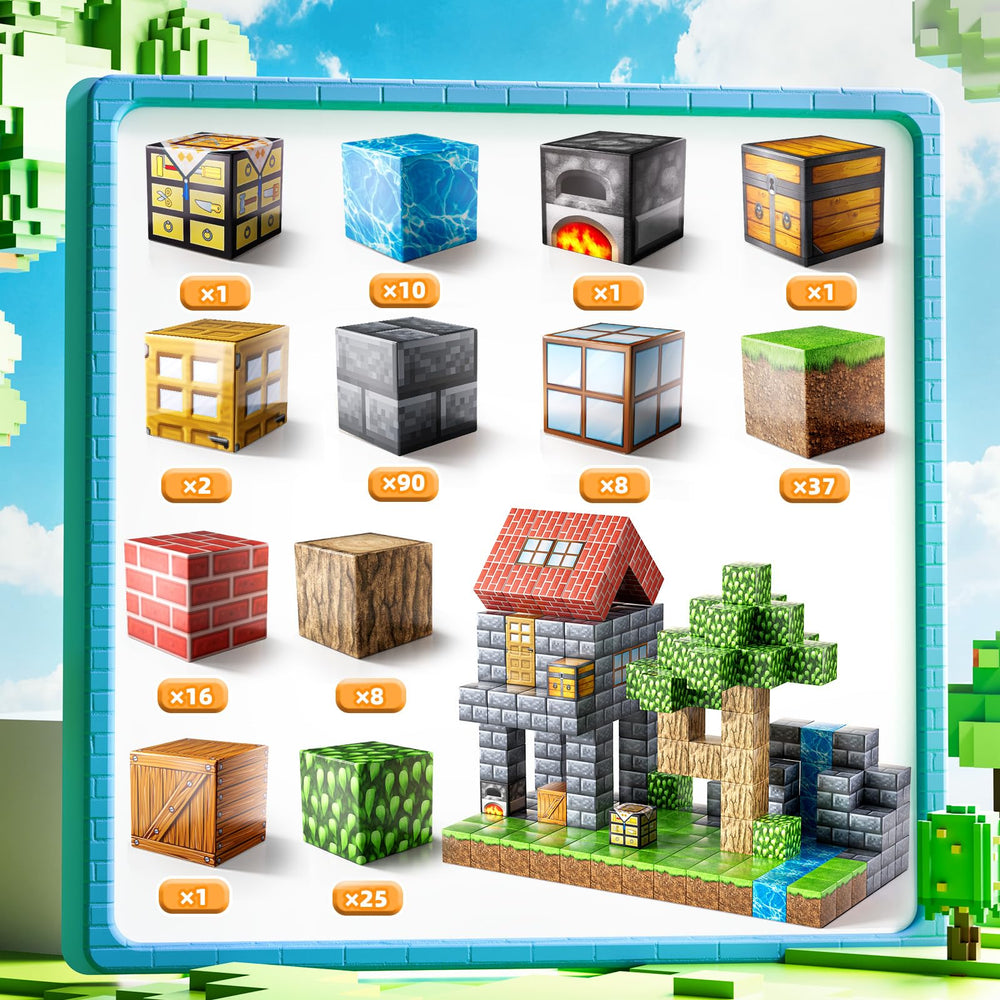 ZDRKWSM magnetic blocks assembly image showing open-ended designs and collaboration.