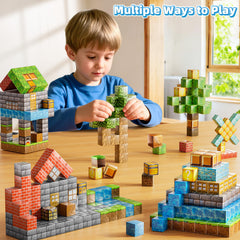 ZDRKWSM Montessori-inspired sensory play area with colorful blocks and tactile exploration.