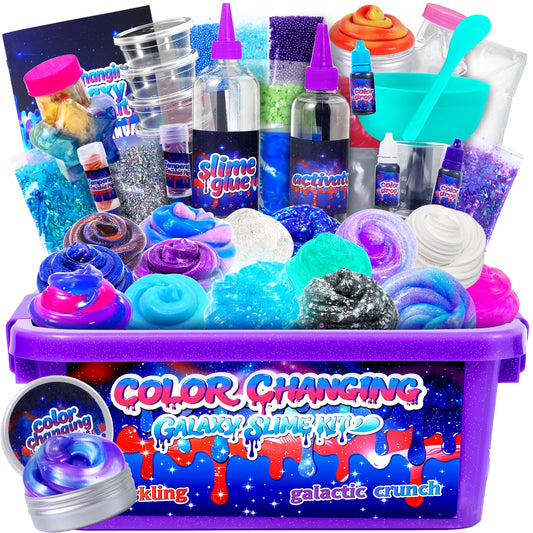 ZDTHNSIAT Galaxy Slime Kit container set for tidy, creative slime sessions.