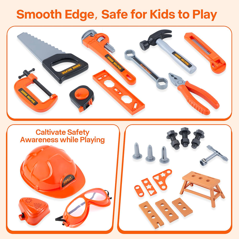 ZEALOUS TOYS two-in-one drill with interchangeable bits for various pretend tasks