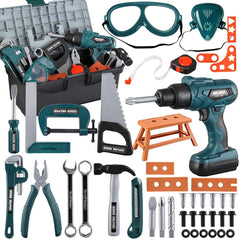 ZEALOUS TOYS Kids Tool Box open, organized for easy storage and quick access.