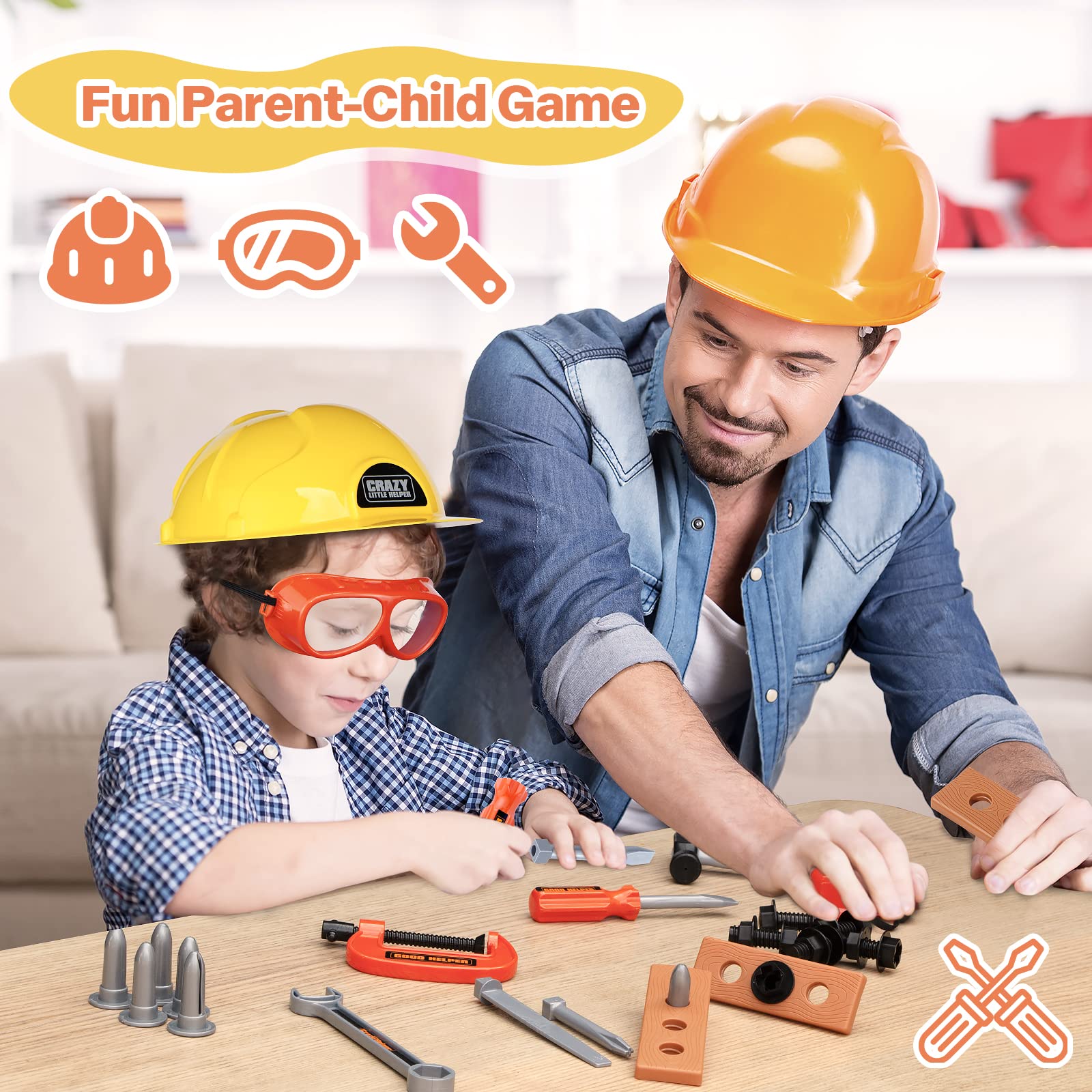 ZEALOUS TOYS Hammer and other tools offer sturdy, child-friendly design.