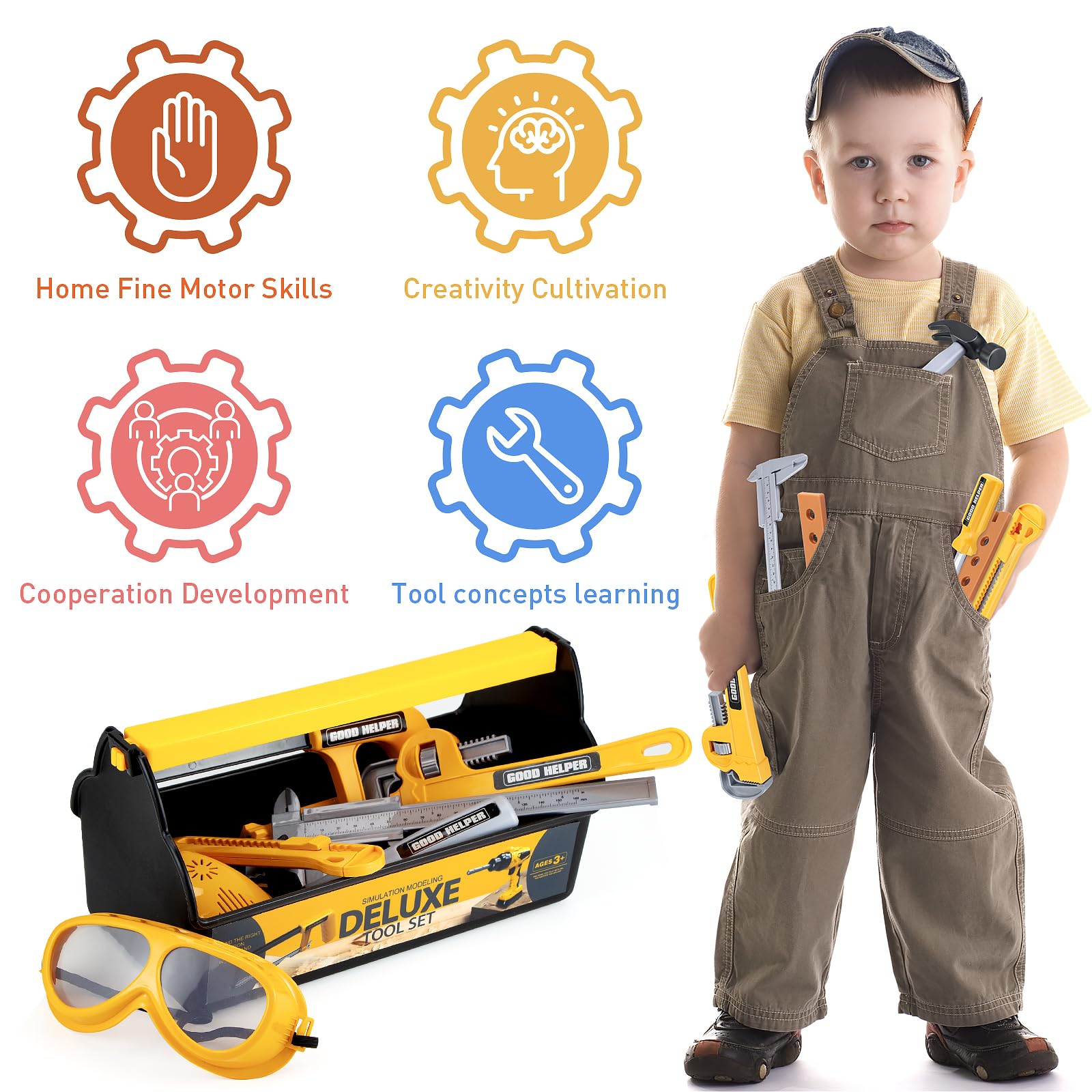 ZEALOUS TOYS drill with realistic sounds for authentic pretend play