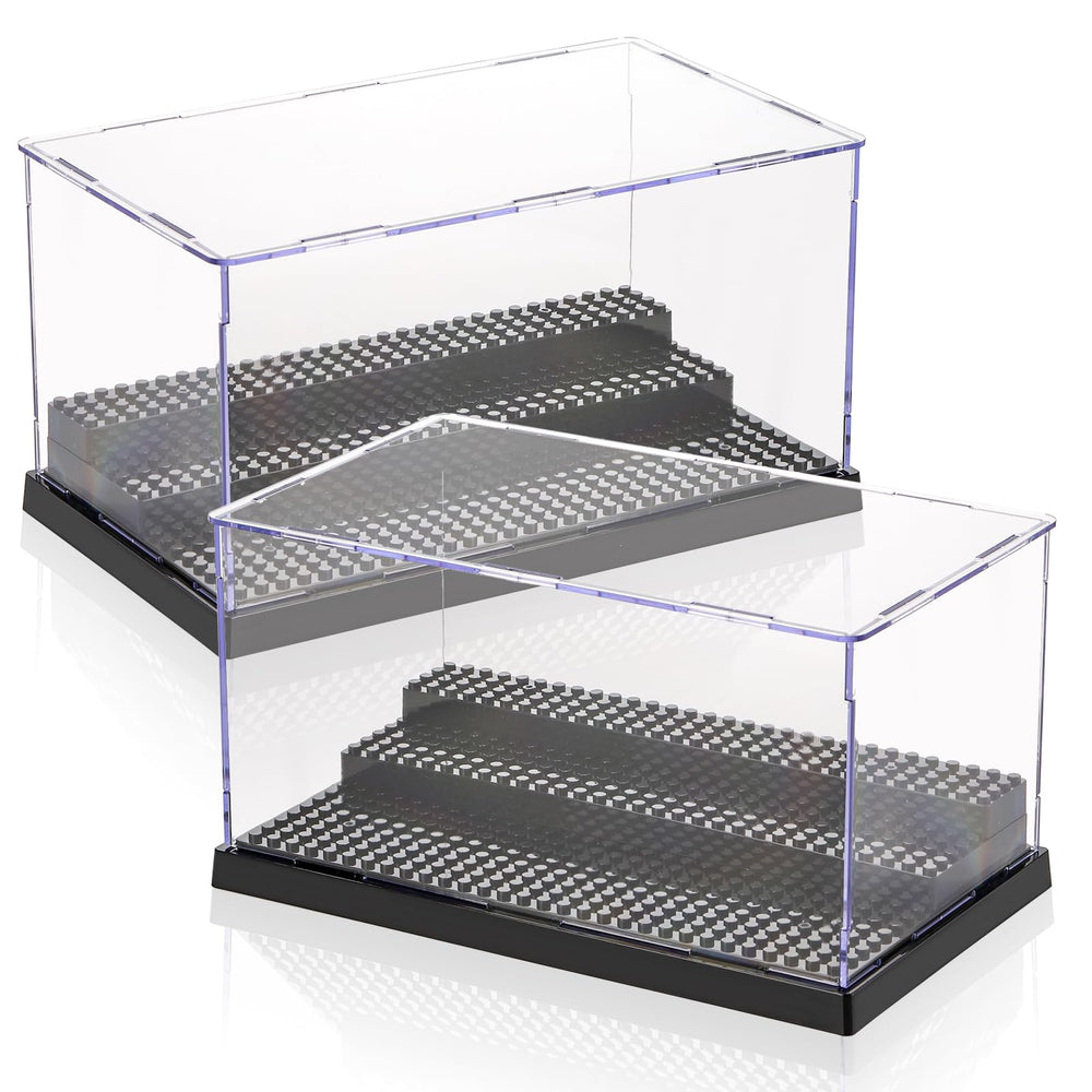 ZEAYEA minifigure display case front view shows collectibles clearly and attractively