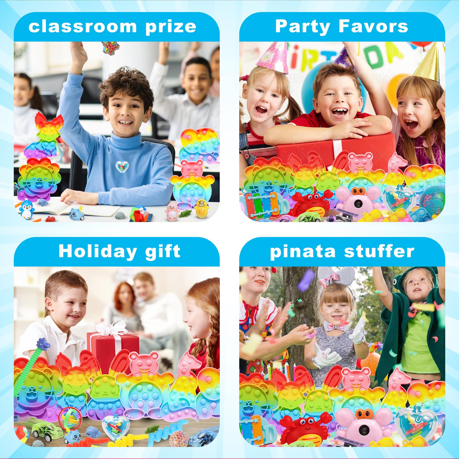 ZEAYOU fidget keychains and sensory rings for portable relief