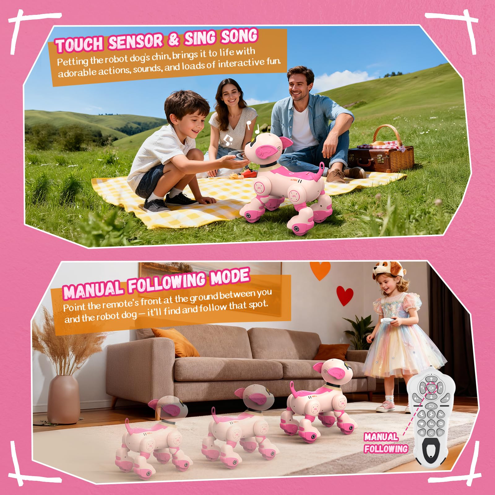 zechuan Robot Dog follows and trails your child during play