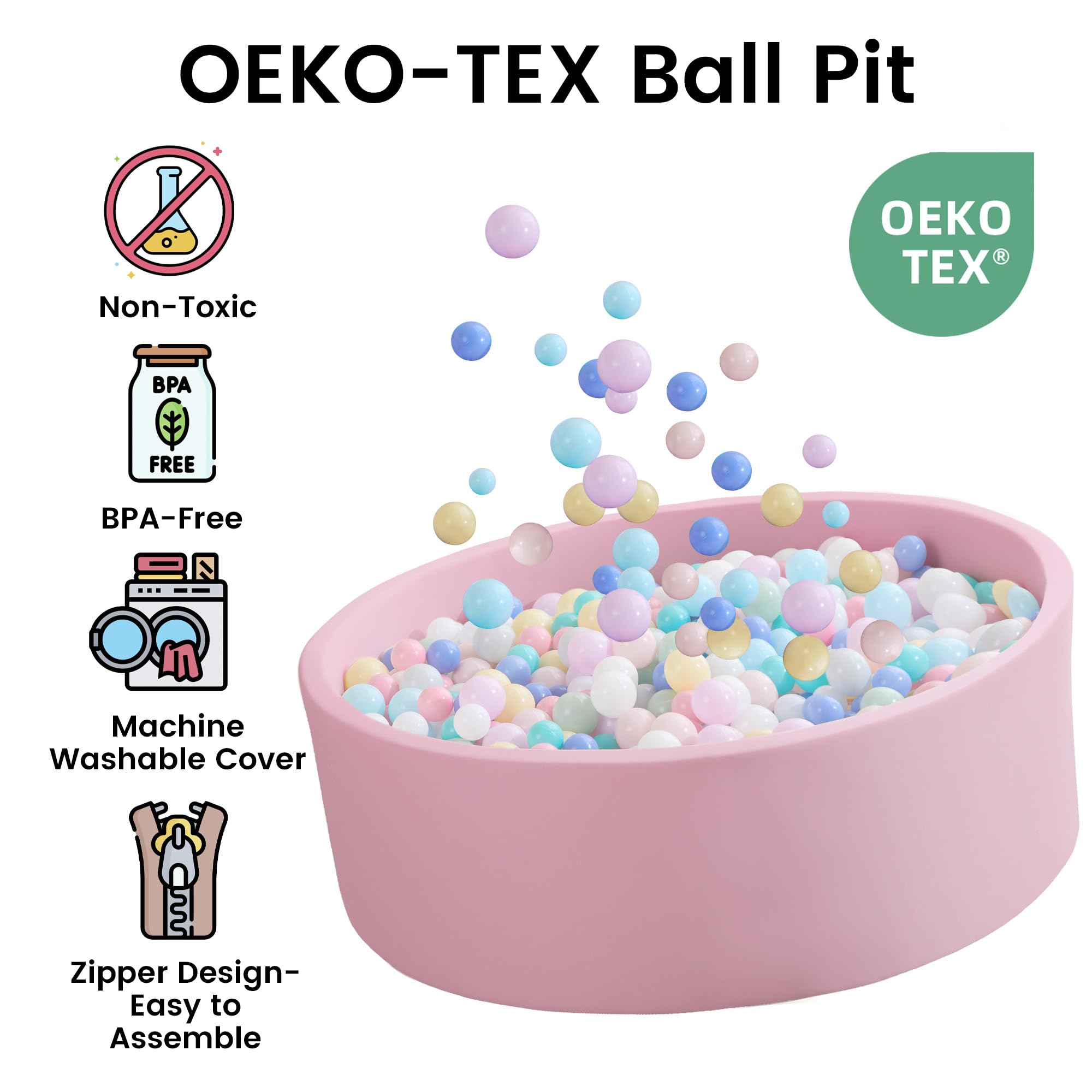 Zedachica Ball Pit balls not included, perfect for your own ball set.
