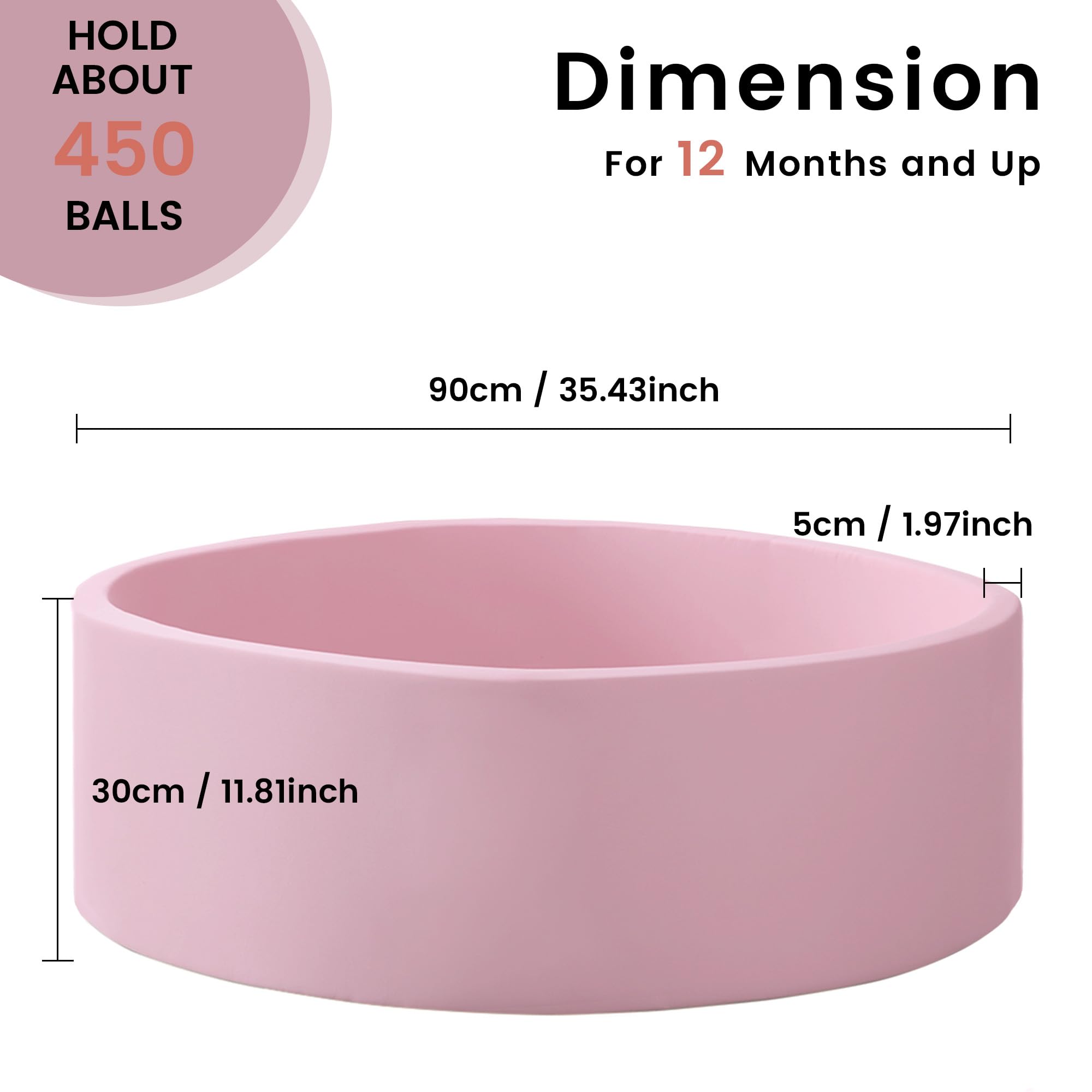 Zedachica Ball Pit easy-clean cover is machine washable for easy care.