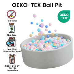Grey Zedachica ball pit sold without balls for versatile use