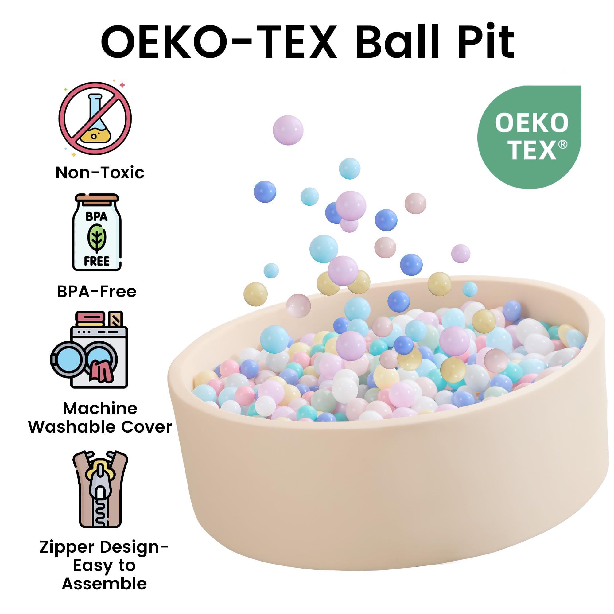 Zedachica ball pit creates a cozy toddler play area at home