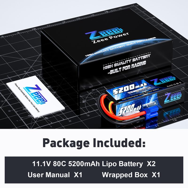 Zeee 2-pack LiPo battery set ready for multiple RC models
