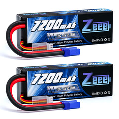 Zeee 2S 7200mAh LiPo battery EC5 pack for RC cars