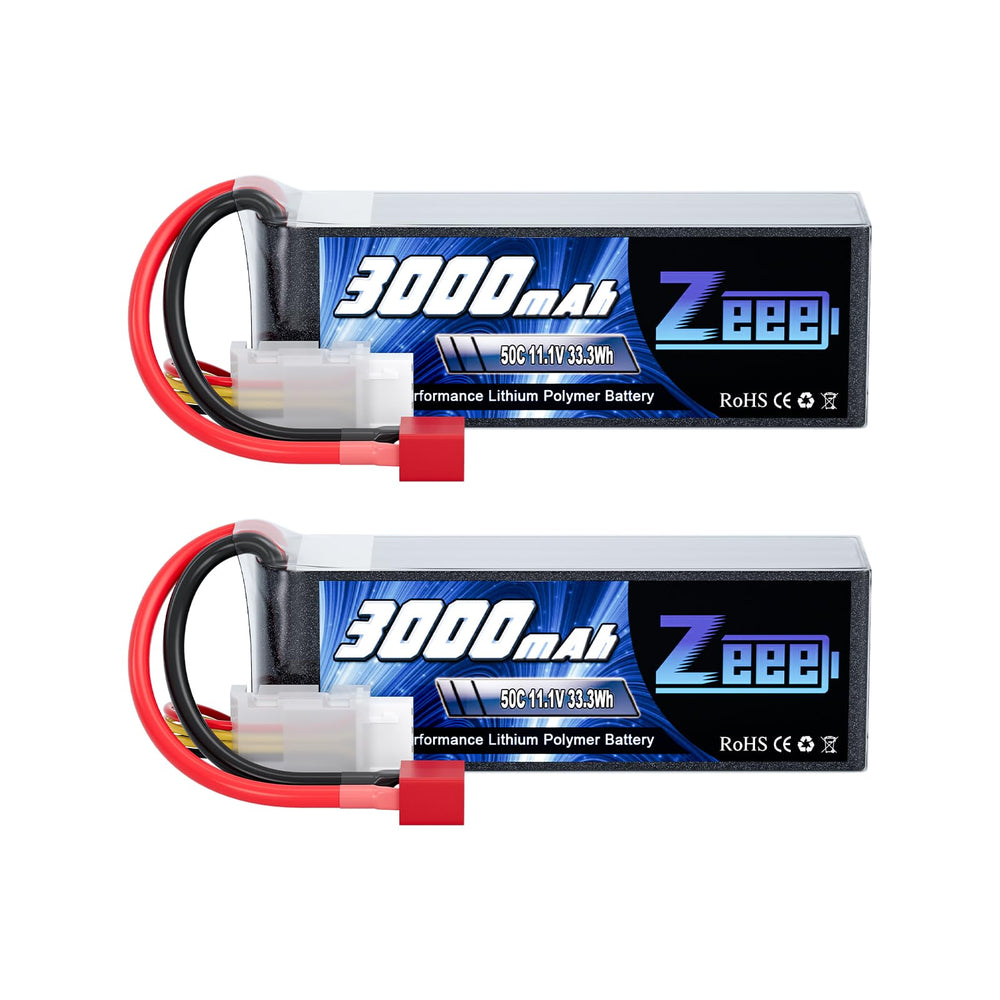 Zeee 3S 50C 3000mAh battery with T connector for reliable RC power