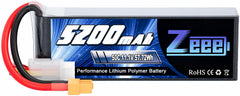 Zeee 3S 5200mAh battery with XT60 connector close-up, versatile for RC builds.