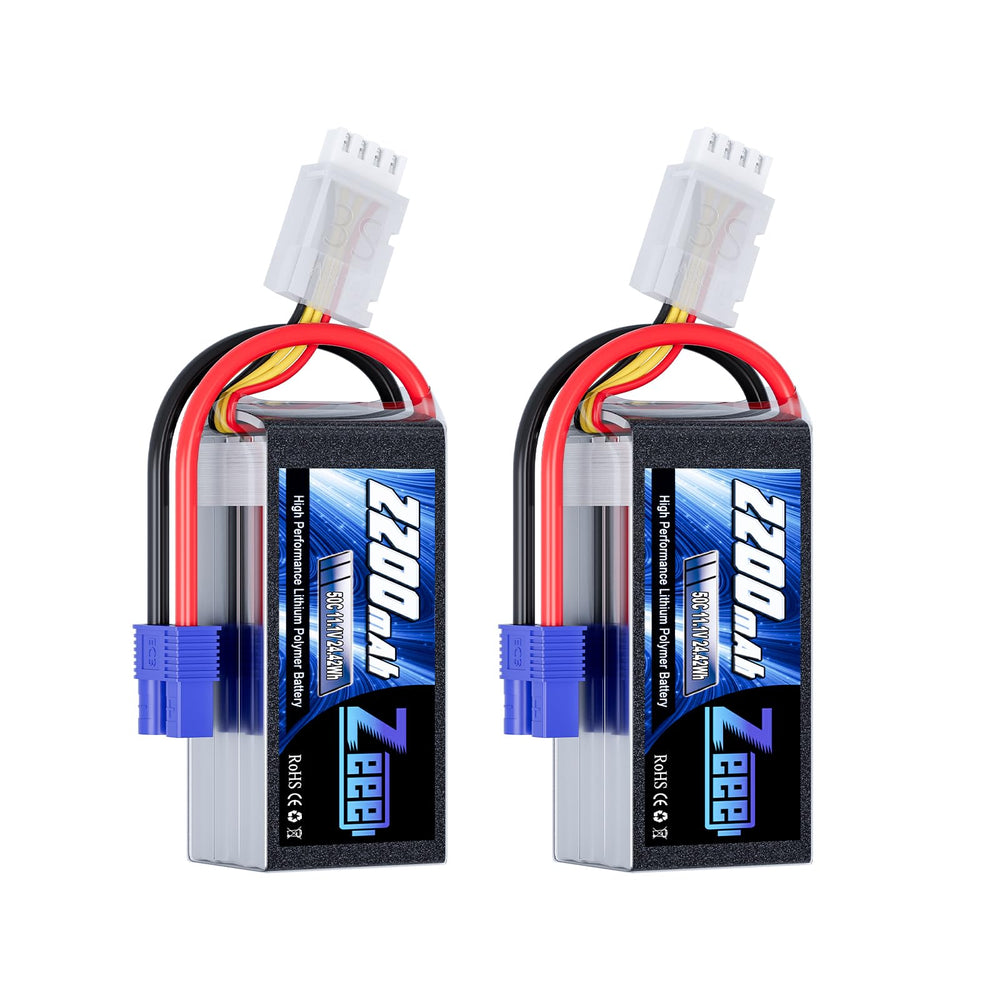 Zeee 3S Shorty 2200mAh EC3 battery for RC cars and drones.