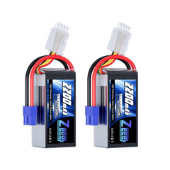 Zeee 3S Shorty 2200mAh EC3 battery for RC cars and drones.