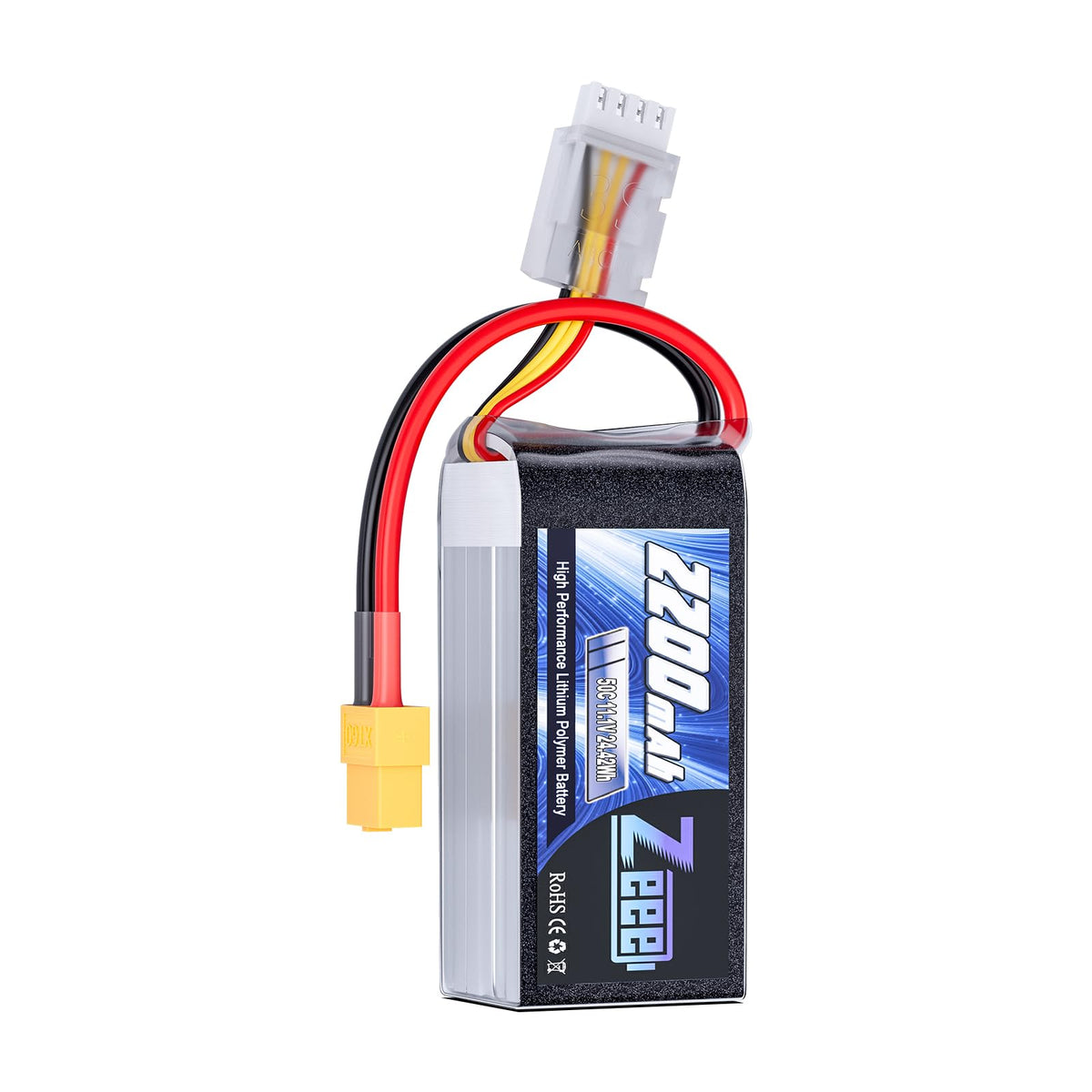 Zeee 3S Shorty battery 2200mAh powers compact RC models with reliable stamina.