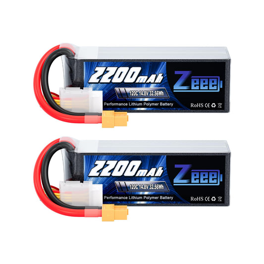 Zeee 4S LiPo exterior battery showing compact high-discharge power for RC models.