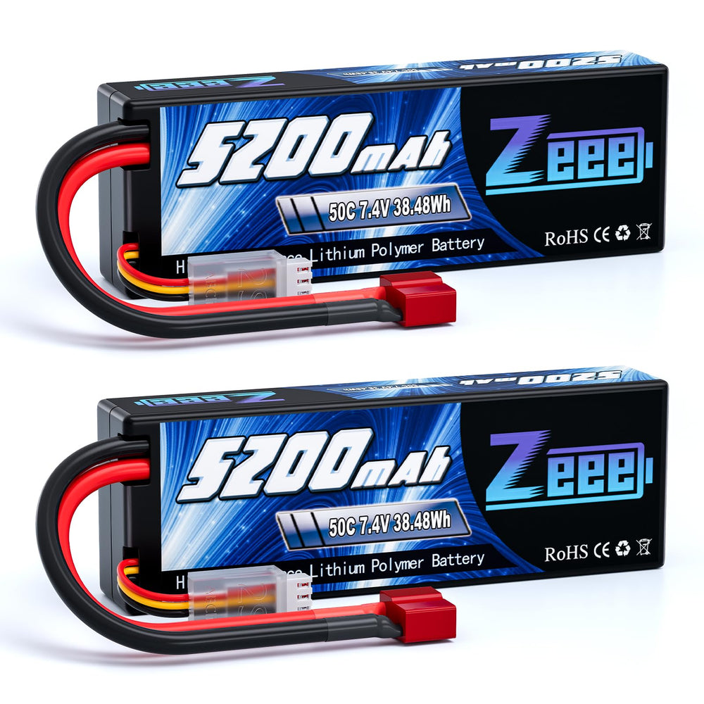Zeee 7.4V 5200mAh hard-case LiPo battery for RC cars delivers steady power