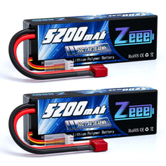 Zeee 7.4V 5200mAh hard-case LiPo battery for RC cars delivers steady power