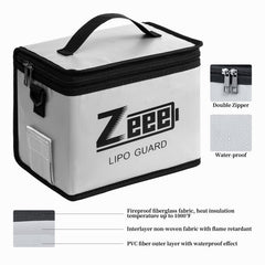 Zeee outer PVC fiber layer protects lipos during safe transport.