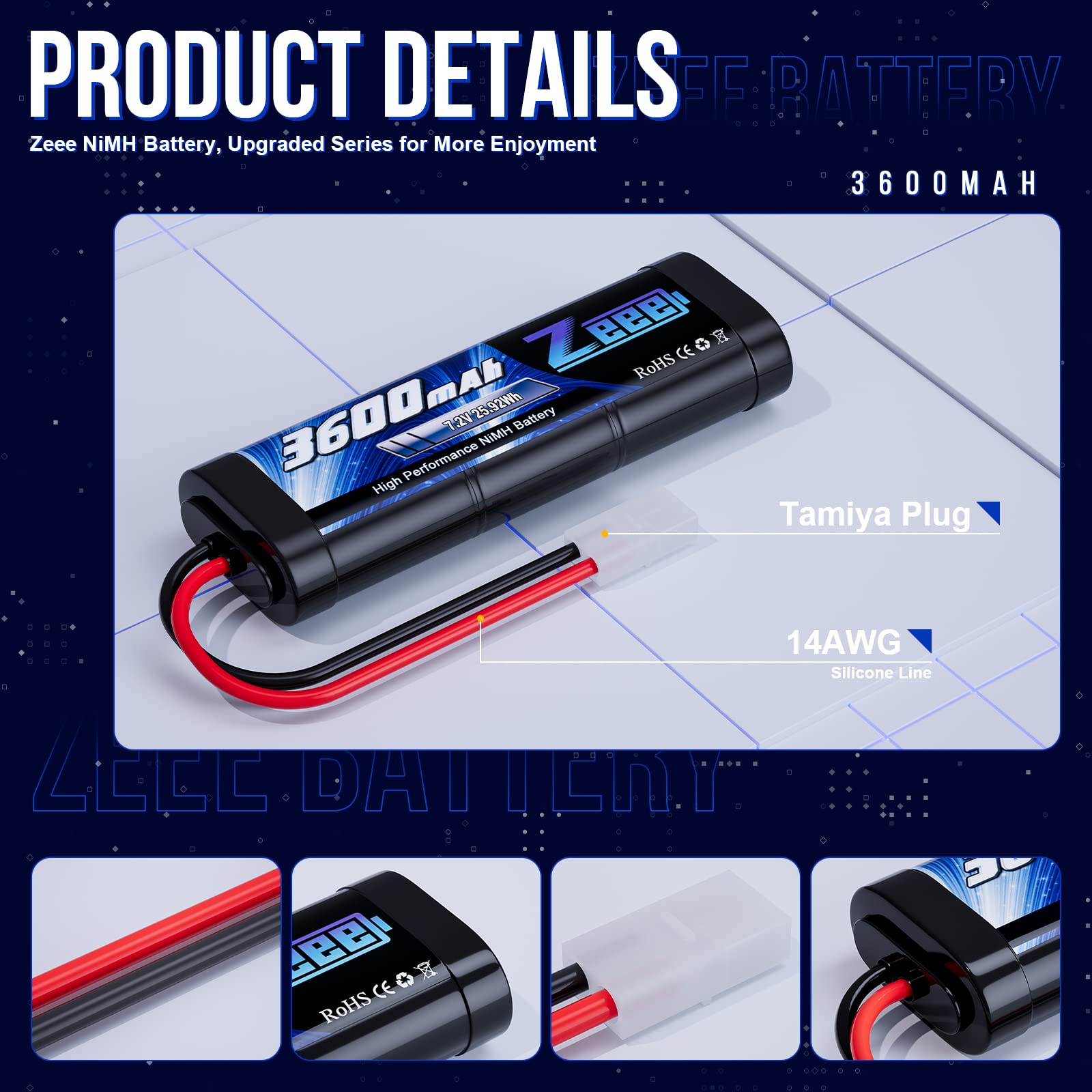 Zeee battery dimensions 135.5×45.5×22.5mm fit in many RC models.