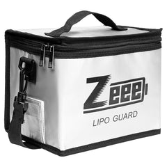 Zeee Lipo Safe Bag fireproof and explosionproof for safer charging.