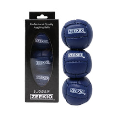 Zeekio Galaxy juggling balls closeup of leather shell for secure grip