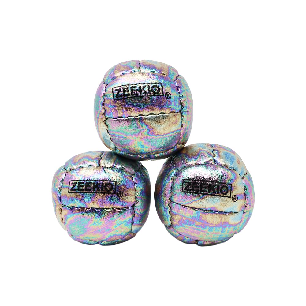 Three-pack on surface featuring Zeekio Galaxy Cosmo balls for practice