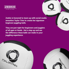 Zeekio three-ball set supports progressive juggling practice at home