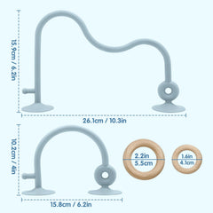 Zeeloopbee BPA-free silicone teether in dusty blue provides safe teething exploration